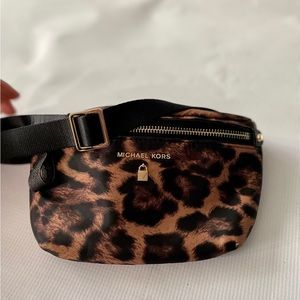 Michael Kors leopard belt bag